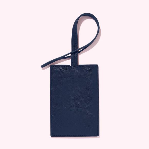 NEW STONEY CLOVER LANE textured luggage tag in sapphire - Picture 1 of 2